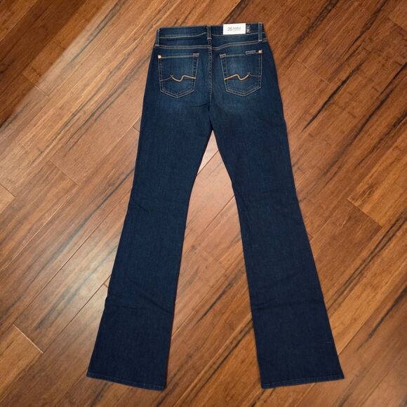 7 For All Mankind Bootcut Jeans Original Fit Low Rise Women Size 26 NWT - Picture 2 of 8
